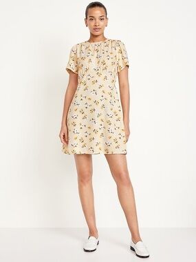 SOLD Old Navy Yellow Floral Mini Dress